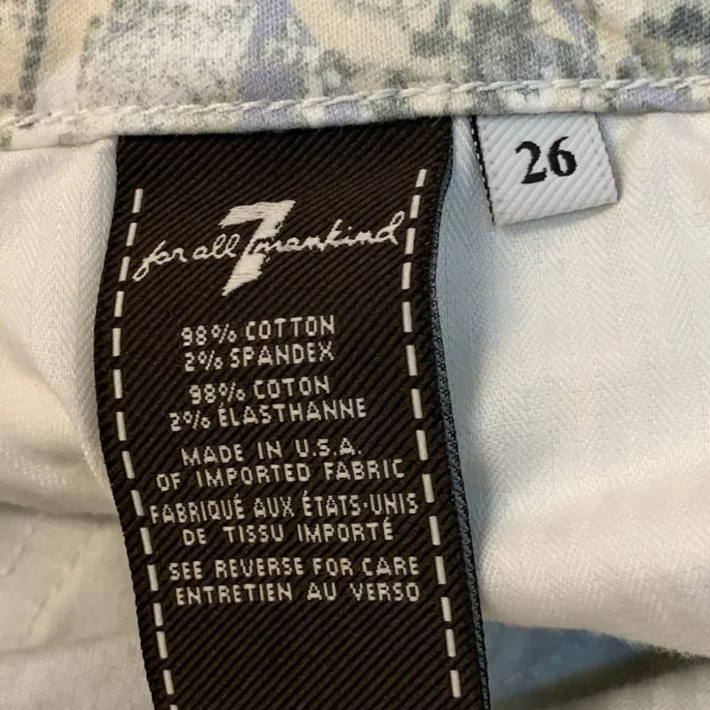 7 For All Mankind Snakeskin Skinny Pants